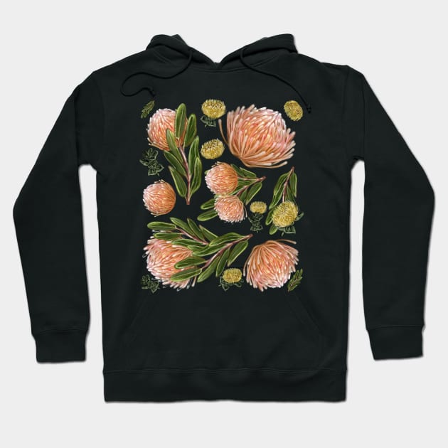 Pincushion Proteas Hoodie by cheriedirksen